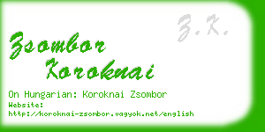zsombor koroknai business card